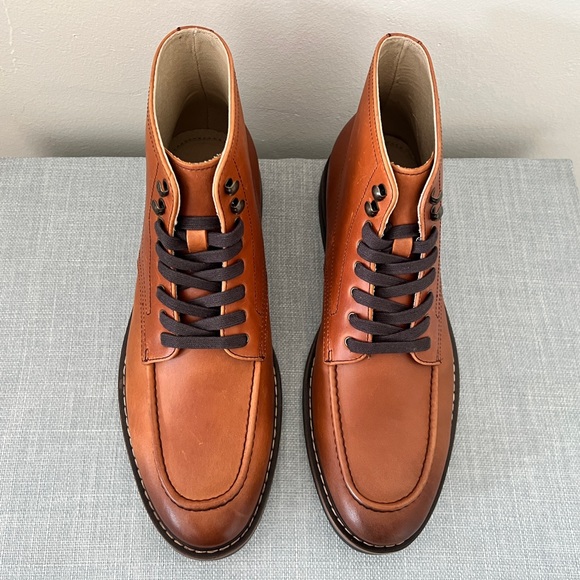 NWT! Banana Republic Men’s Heritage Moc Toe Boot Shoes Brown Leather Sz … - Picture 5 of 9